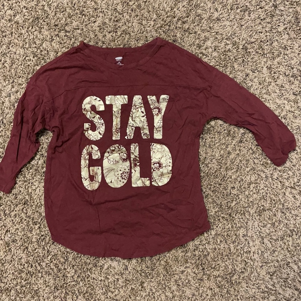 Old Navy Girls Graphic 3/4 sleeve tee